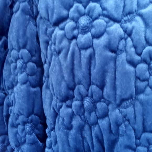 Say-Lu 3pc Velour Lounge Set/PJ's/Sleepwear Midnight Blue Size Large Vintage NWT - Picture 12 of 13